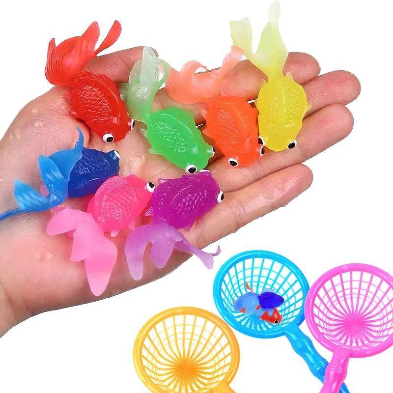 Childrens 10Pcs/Set Kawaii Simulation Rubber Goldfish Baby