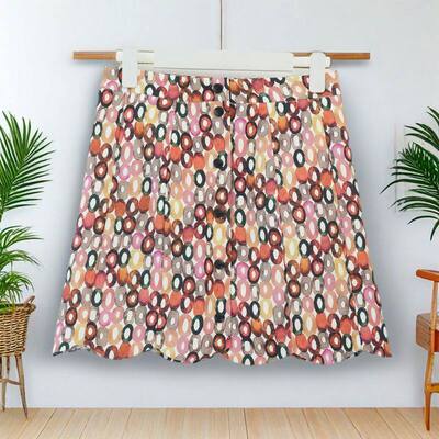 夏季时尚轻薄印花妈妈半身裙