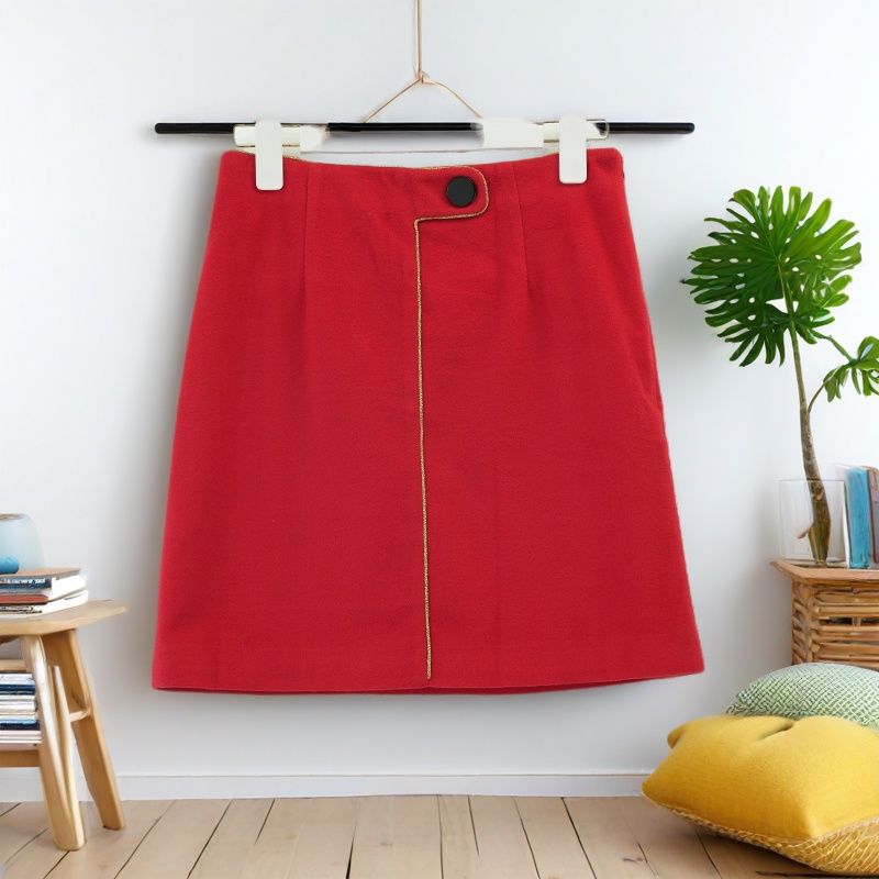 夏季新款中国红半身裙