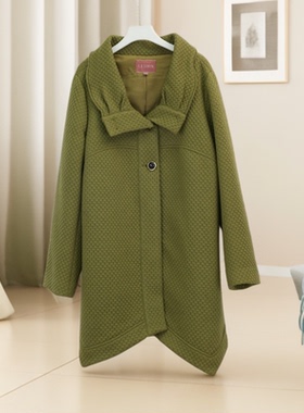 秋冬新款简约翻领加厚外套防风保暖外穿耐磨时尚洋气 24693