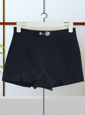夏季新款简约纯色短裤简约精致遮肉显年轻舒适亲肤韩版 27933