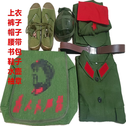 成人65式芳华老款绿军装怀旧老兵服红歌合唱服摄影演出服雷锋服装