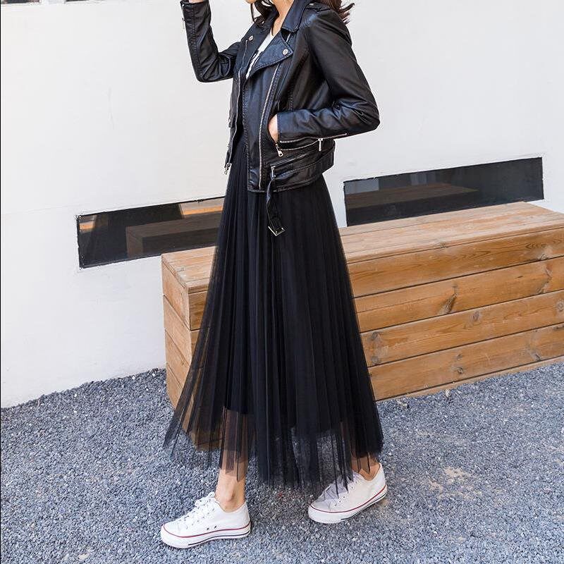 2019春季重工中长款网纱百褶裙高腰显瘦A字裙仙女裙百搭半身长裙|ruв категории Женская одежда, юбка - от Buy2taobao.com для оказания профессиональной услуги покупки агента Taobao