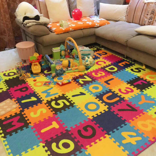 btoys宝宝加厚爬爬垫客厅防潮游戏垫婴儿爬行垫儿童字母拼接地垫