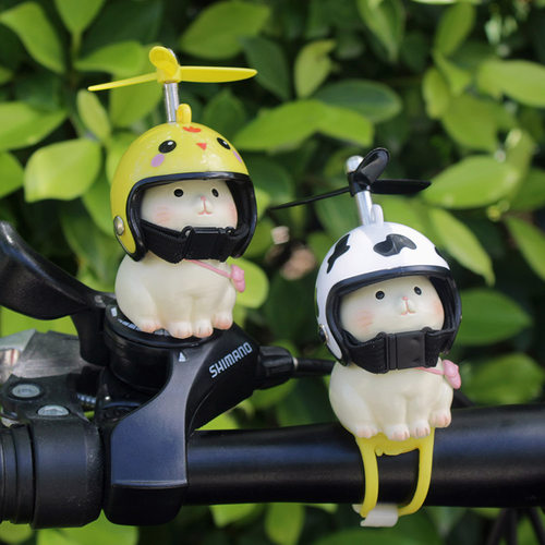 可爱小猫咪电动车装饰品网红动物平衡电瓶自行头盔送朋友生日礼物