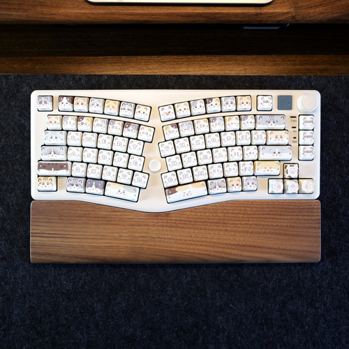 胡桃木质leobog A75键盘手托Alice hi75 Hi98键盘手托护腕垫掌托