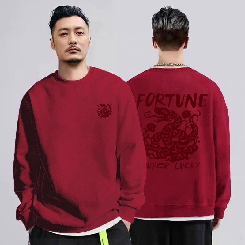 宽松版型袂衽潮圆领卫衣