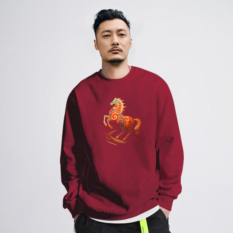 2026秋冬新款马年本命年圆领卫衣