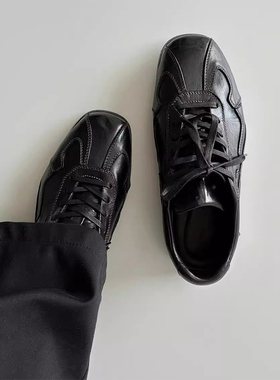 鞋子男鞋秋季透气2025新款休闲运动德训鞋男士英伦内增高低帮皮鞋