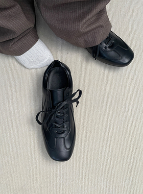 cleanfit德训鞋男士秋季透气男鞋子2025新款休闲运动增高方头皮鞋