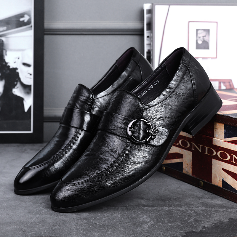 皮鞋男款秋冬商务正装真皮加绒英伦百搭休闲鞋子男士2024新款男鞋