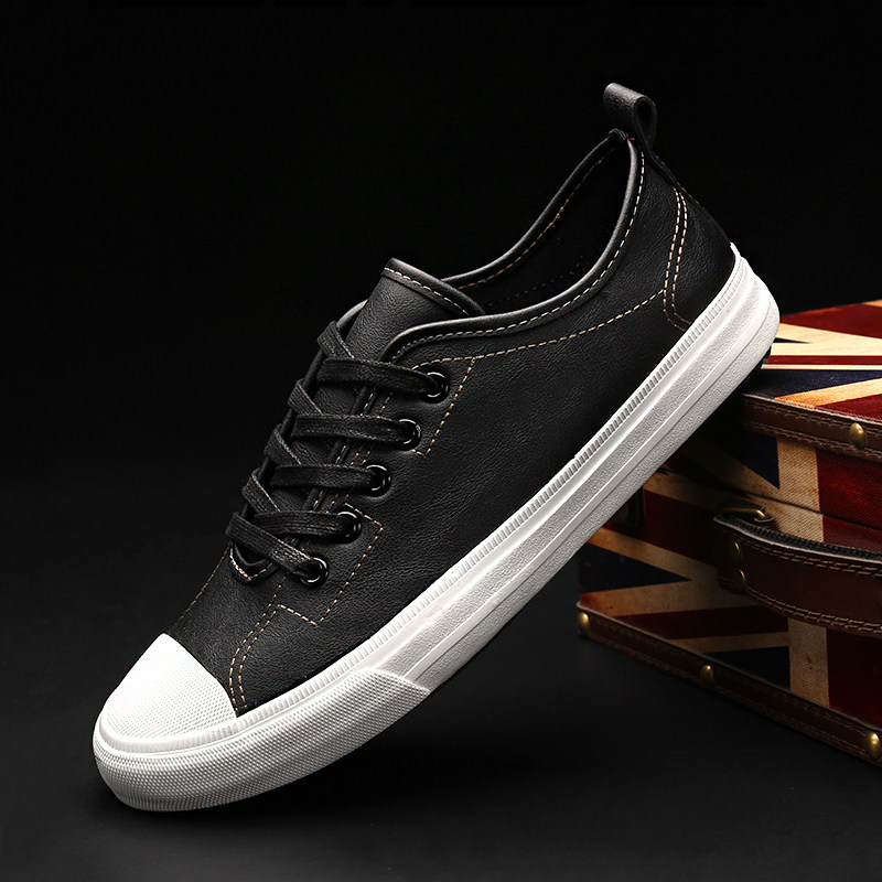 小皮鞋男款夏季透气英伦休闲男鞋子2025新款潮流百搭软底板鞋男士