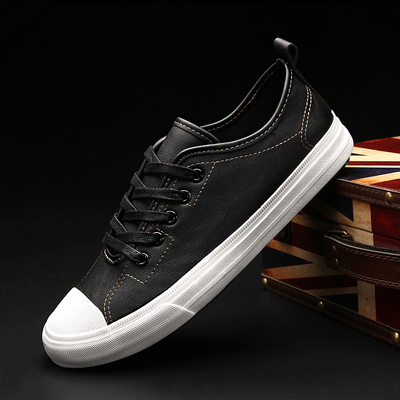 小皮鞋男款夏季透气英伦休闲男鞋子2025新款潮流百搭软底板鞋男士