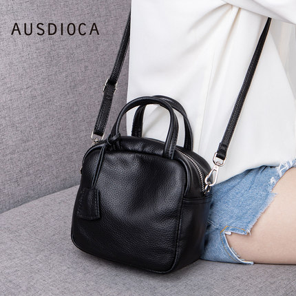 AUSDIOCA/澳迪佳真皮小方包2025新款头层牛皮小包包软皮斜挎女包
