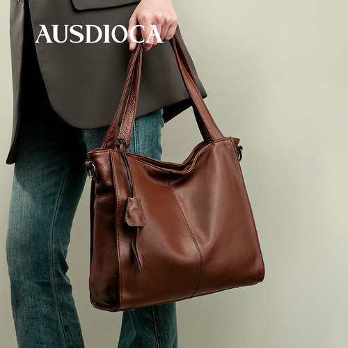 真皮托特包女2025新款时尚大容量