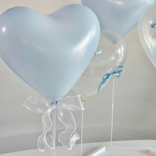 ins小红书生日爱心桌飘气球套餐乳胶桌摆蝴蝶结网红装饰布置