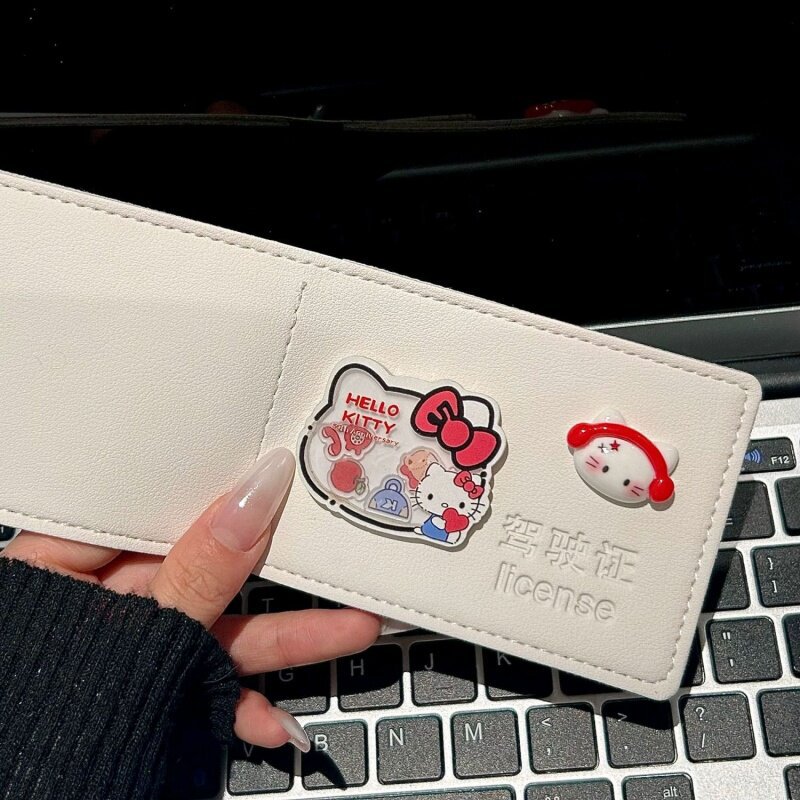 摇摇乐helloKitty驾驶证卡套流心流沙汽车卡包kt猫立体驾照保护套图片