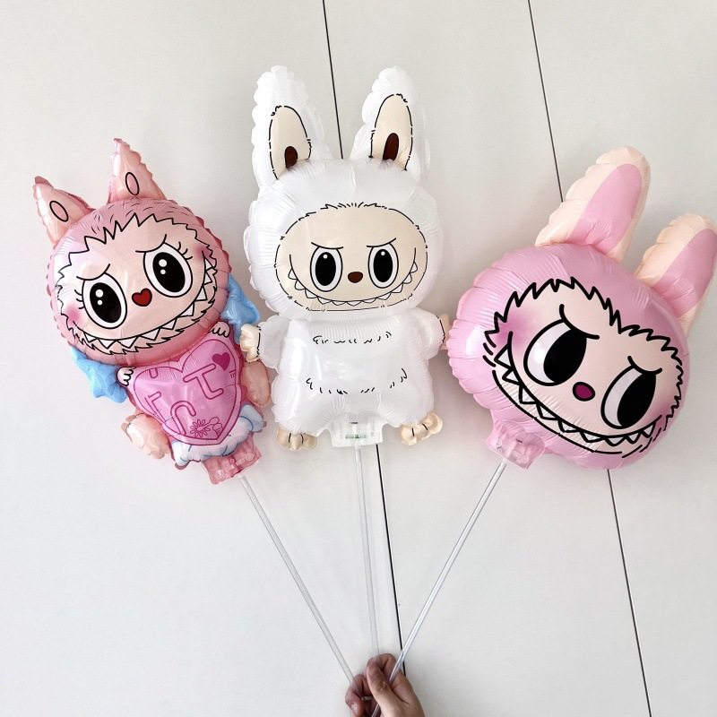 拉布布夹片气球地推摆摊zimomo带托杆卡通泡泡玛特拍照装饰道具,节庆用品/礼品,节日装扮用品,淘宝优惠券,粉丝福利购,淘宝优惠卷