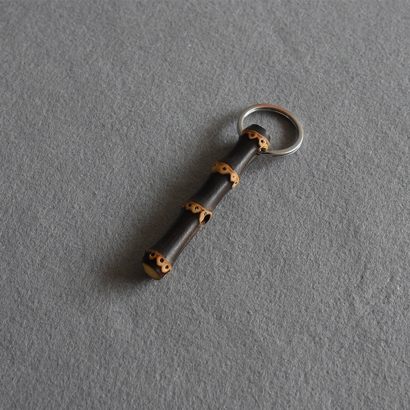 纯手工紫竹鞭小挂件钥匙扣汽车钥匙竹根竹节情侣挂件礼品饰品