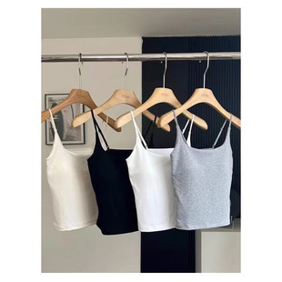 内搭外出短款 细肩带胸垫一体吊带背心女夏季 上衣 推荐 自留爆款