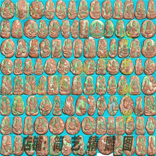 打包精雕图玉雕刻随形山水浮雕图