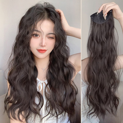 假发女长发大波浪卷发假发片增发量蓬松仿真发一片式羊毛卷接发片