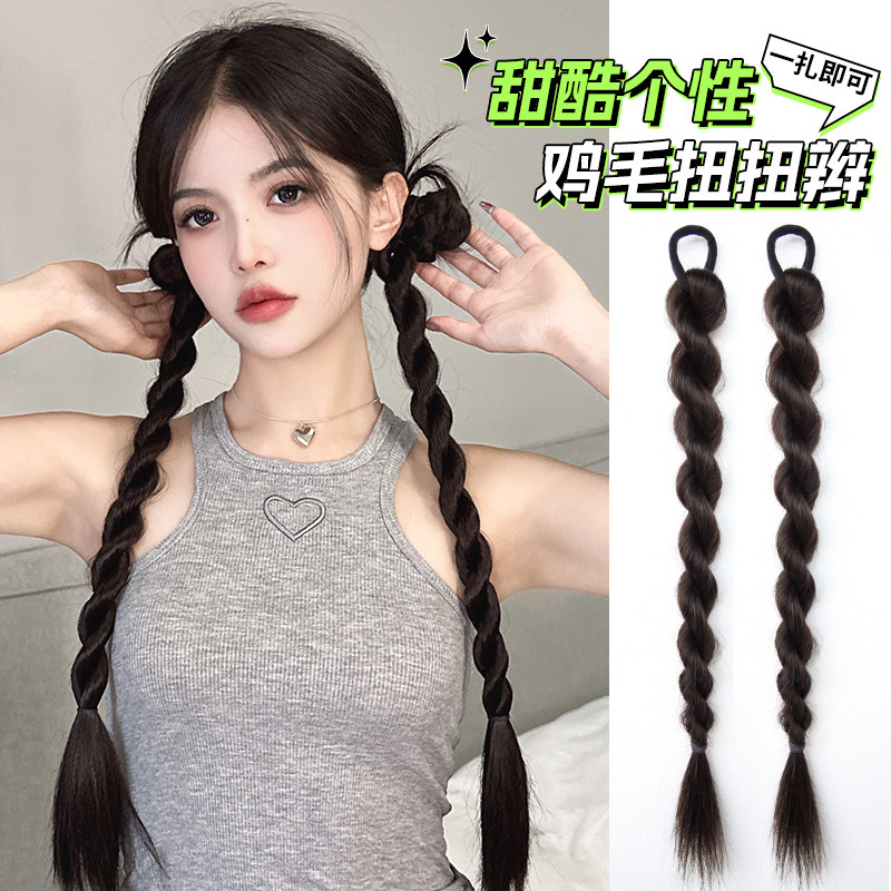 misssecet扭扭辫双马尾假发辫子图片