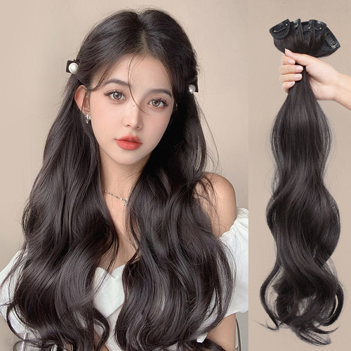 假发片女长发单卡小片式长卷发彷真接发片隐形增发量蓬松补发贴片