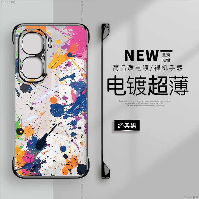 蓝紫油画适用iqooneo10手机壳neo9pro保护套iq00neo8无边框涂鸦9spro+硬壳neo5防摔爱酷neo7电镀neo6se透明3