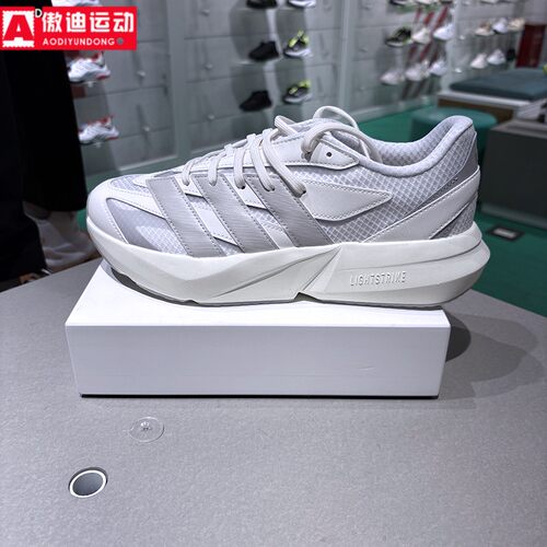 阿迪达斯运动鞋男子2025夏季新款LIGHTBLAZE超轻回弹跑步鞋JR7328