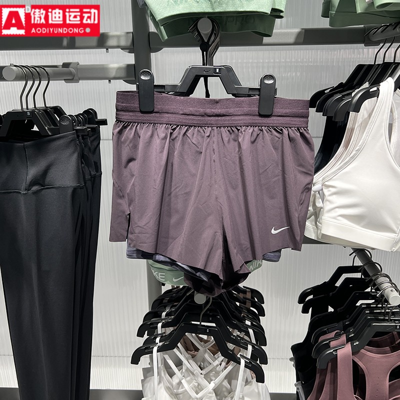 耐克女裤2026夏款夜跑系列速干二合一中腰跑步运动短裤IR7594-651