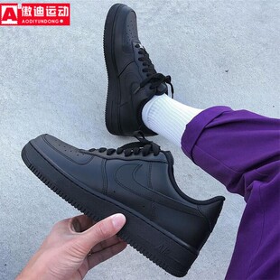 耐克NIKE男鞋2025冬新款空军一号休闲运动鞋黑武士板鞋CW2288-001