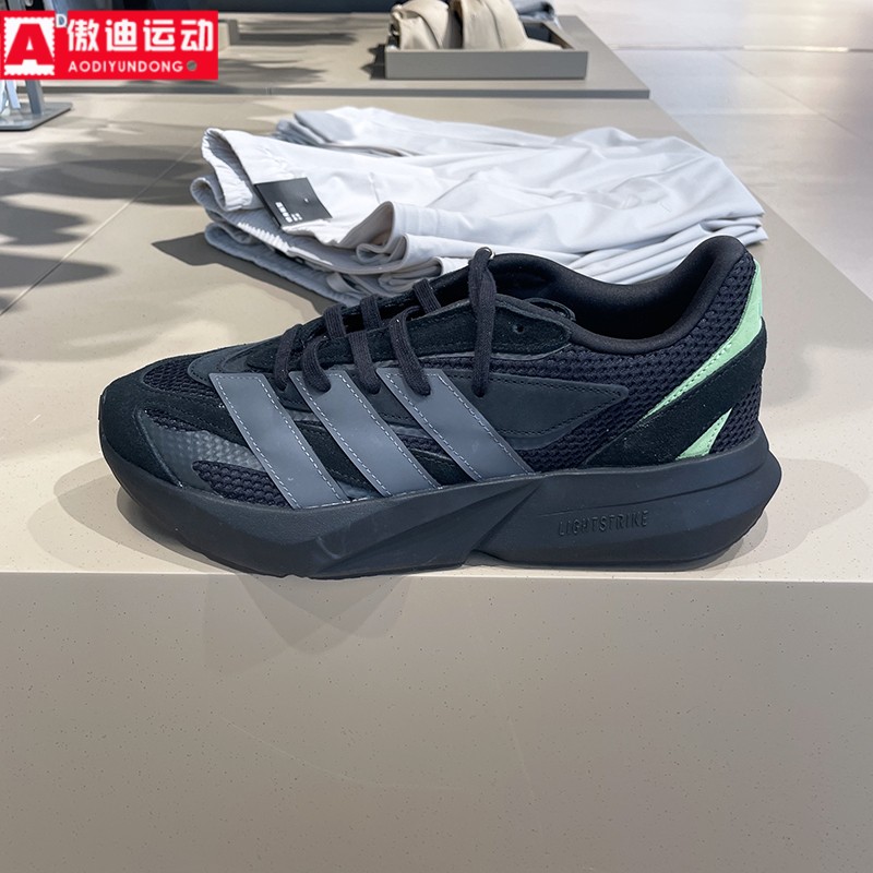 阿迪达斯男鞋2025秋季款LIGHTBLAZE经典缓震耐磨运动跑步鞋JR3465