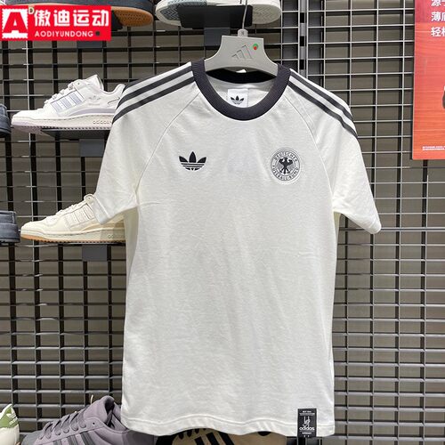 阿迪达斯三叶草2026新款男装经典百搭运动休闲修身短袖T恤 KG5098
