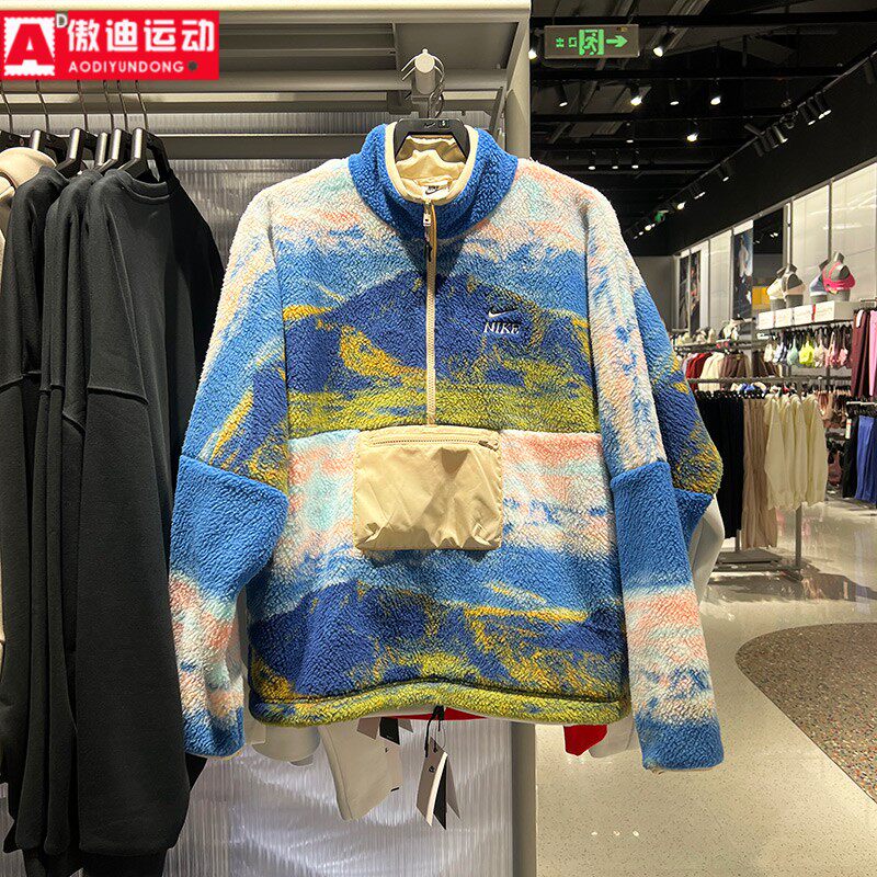 耐克男装卫衣2026马年限定半长拉链开襟仿羊羔绒套头衫IQ6117-126