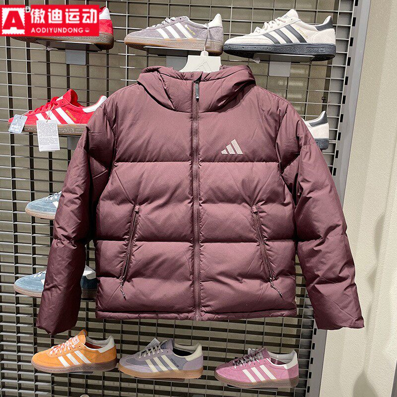 阿迪达斯女子羽绒服2025冬新款防风拒水保暖夹克外套面包服KC5948