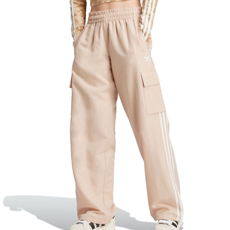 阿迪达斯三叶草女子2024秋新款宽松阔腿运动休闲长裤 IZ0717 0716