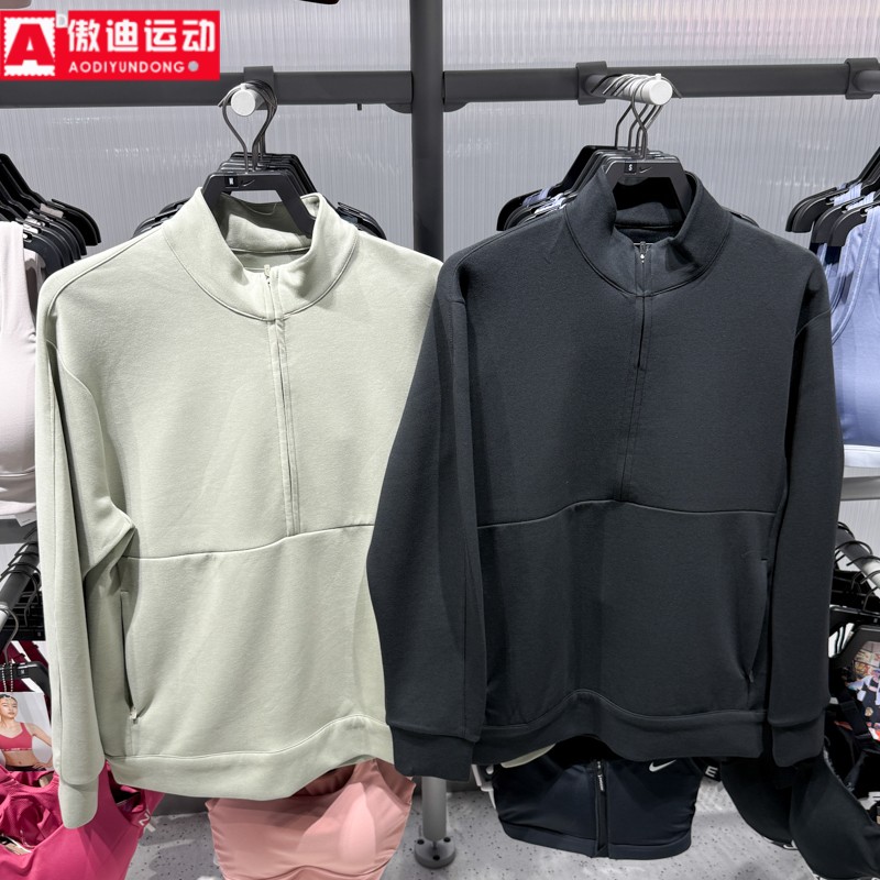 耐克卫衣男2025冬新品半长拉链宽松运动休闲套头衫HQ6954-010-320