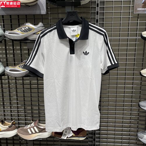Adidas阿迪达斯三叶草男2026秋经典网球运动翻领短袖POLO衫LG4965