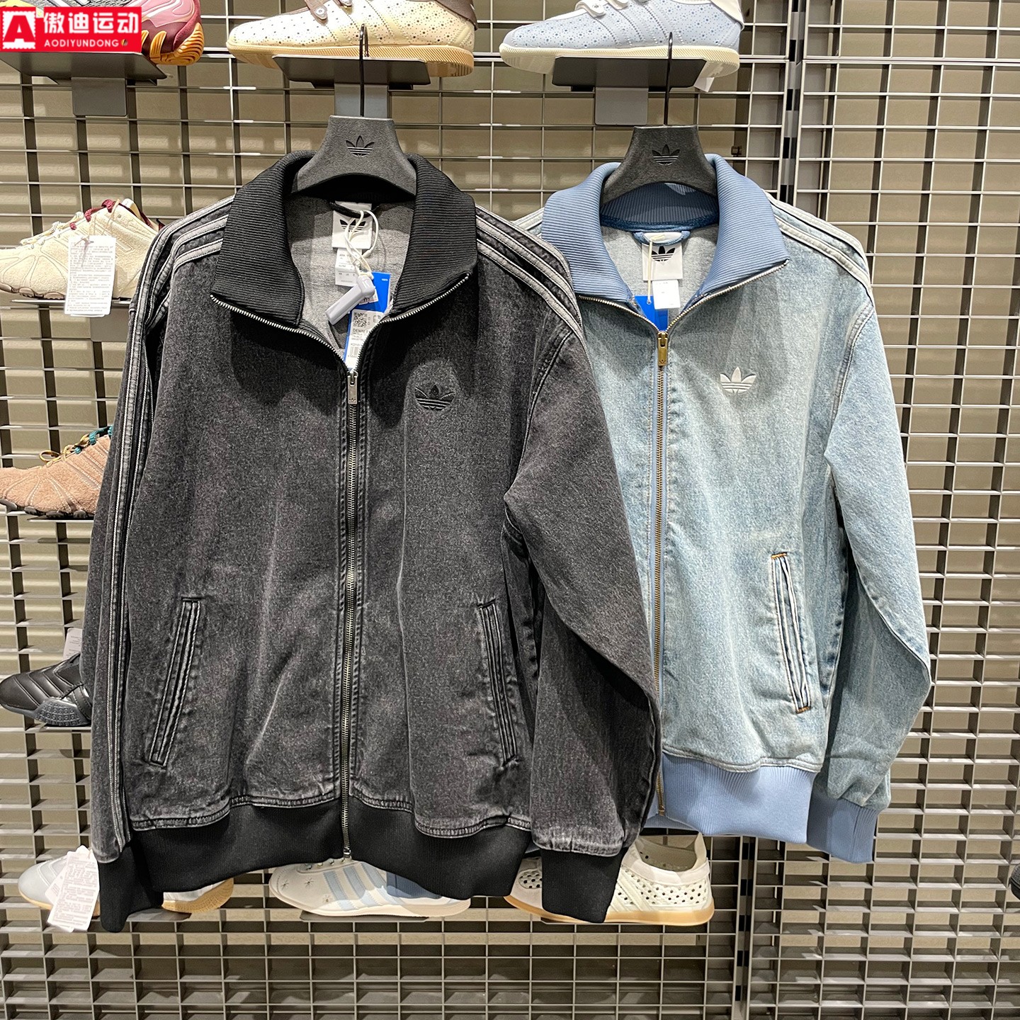 阿迪达斯三叶草男26秋新款街头风做旧运动立领外套 KD1516 KS4970