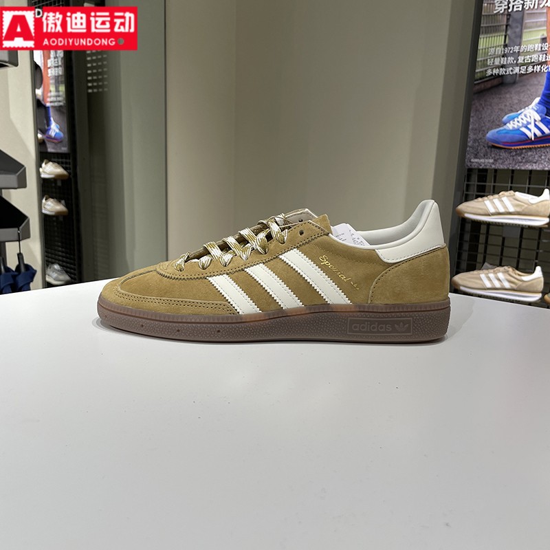 阿迪达斯三叶草男女鞋2025冬季款潮流经典绒皮面轻便德训鞋KI5939