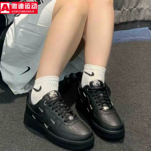 耐克Nike板鞋2025冬新款AF1空军一号黑武士运动鞋女鞋 HQ1180-001