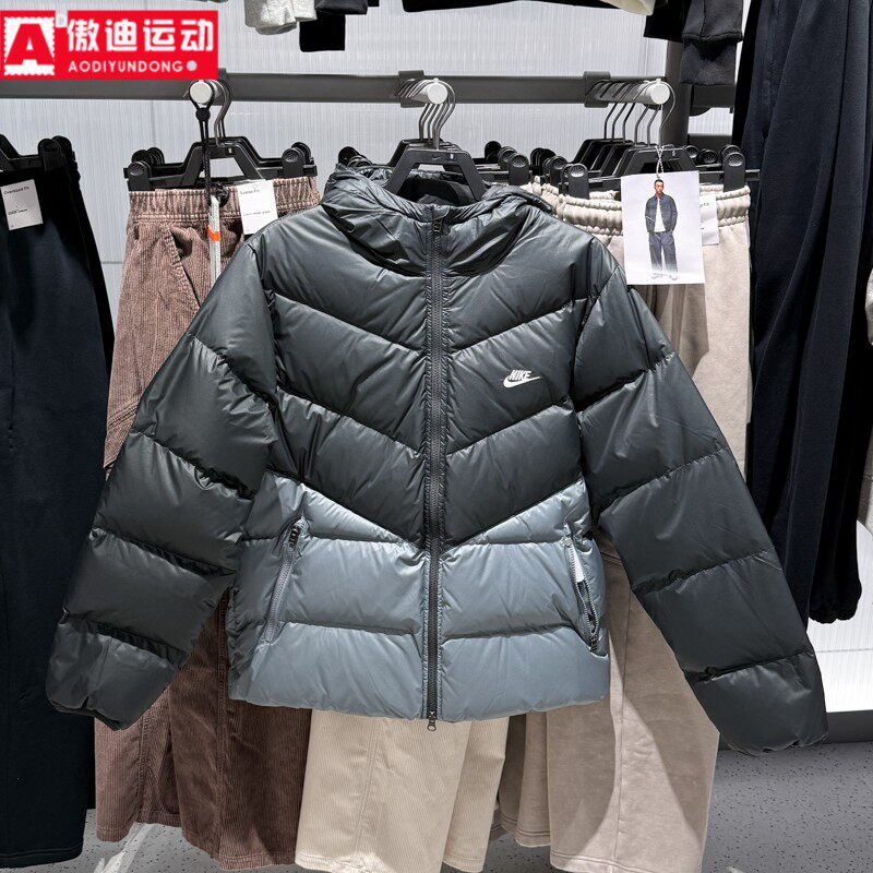 耐克男羽绒服2025冬款拒水保暖宽松风行者系列运动外套HQ7791-061