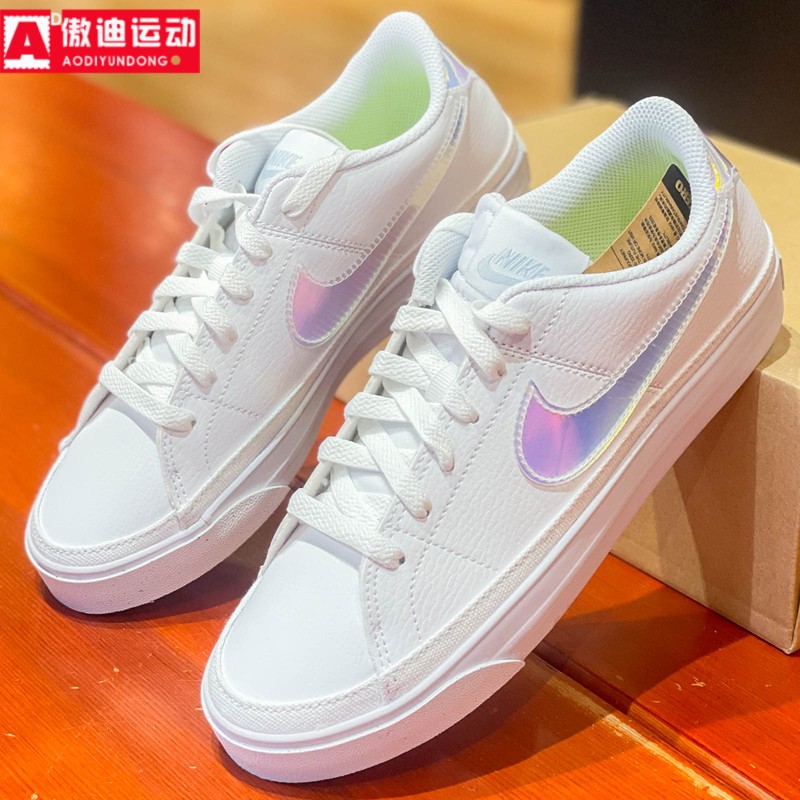 耐克女鞋2024春季新款皮面小白鞋低帮透气运动休闲板鞋FD0820-100