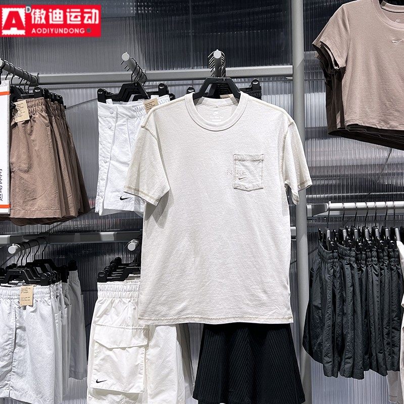 耐克男装2025夏新款复古水洗T恤运动休闲圆领透气短袖 HJ0777-072