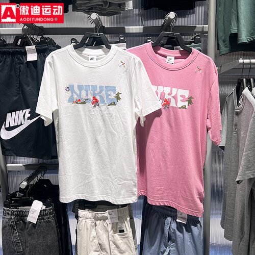 耐克女子2025夏新款时尚字母印花宽松运动短袖T恤 IF0607-100-668
