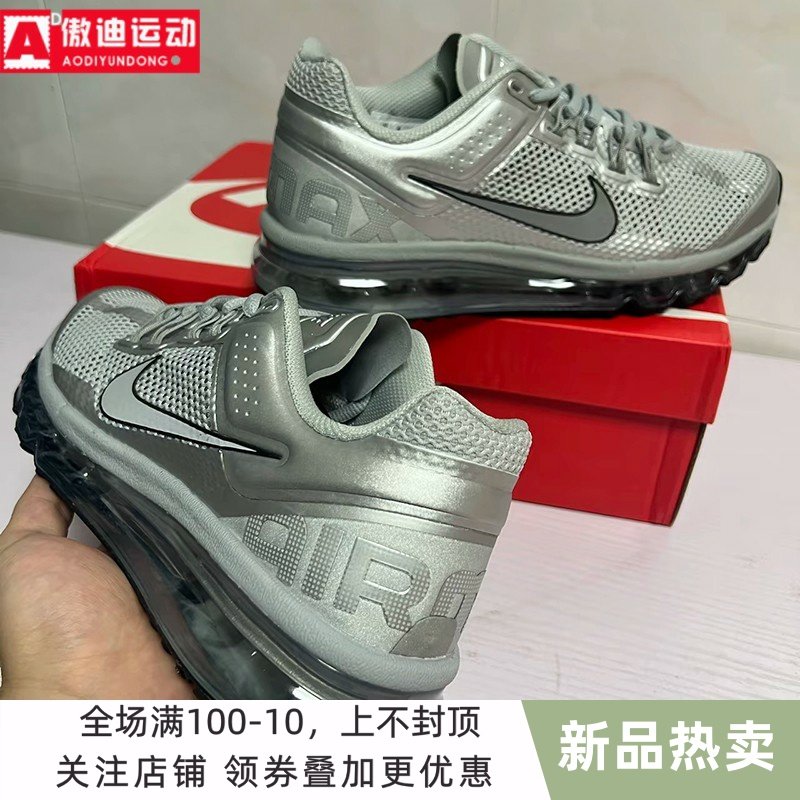 耐克气垫男鞋2025秋款AIR MAX 2013网面透气低帮运动鞋HQ3025-001