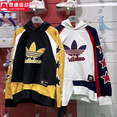 阿迪达斯三叶草男装2025春款时尚大logo宽松套头衫 JN0780 JN0779