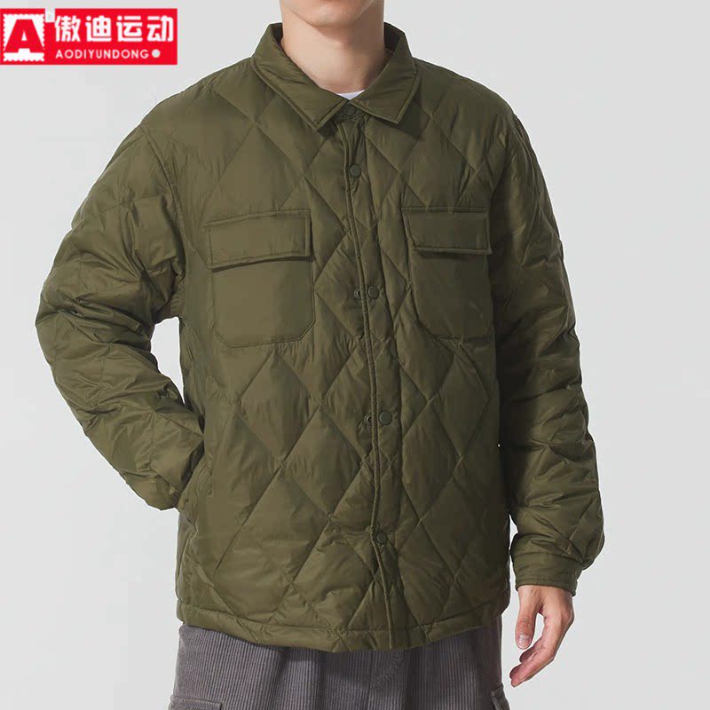彪马羽绒服男款2025冬时尚形绗缝保暖运动休闲翻领外套 635761-81