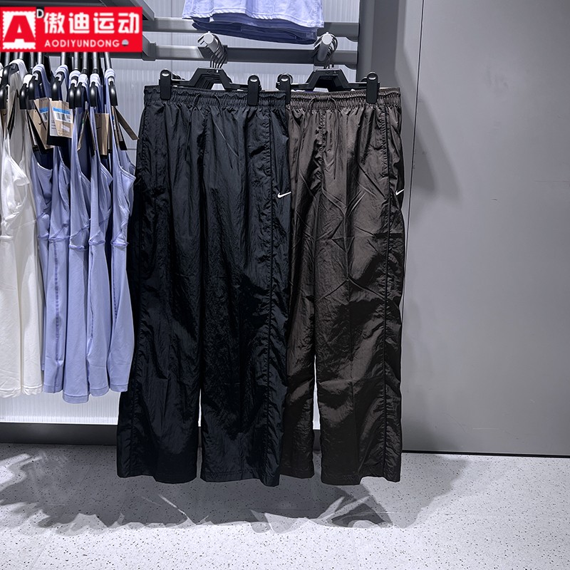 NIKE耐克女裤2025夏新款梭织舒适高腰直筒休闲长裤FV7656-010-220